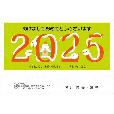 GA25010　年賀状